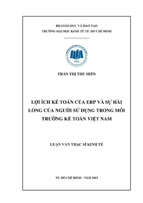 Luận văn lợi ích kế toán của erp và sự hài lòng của người sử dụng trong môi trường kế toán việt nam