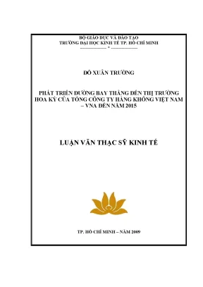 Luận văn phát triển đường bay thẳng đến thị trường hoa kỳ của tổng công ty hàng không việt nam vna đến năm 2015