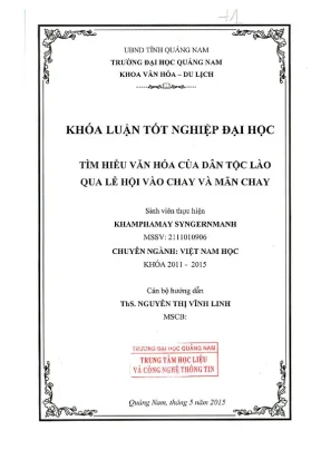 0264 tìm hiểu văn hóa của dân tộc lào qua lễ hội vào chay và mãn chay khamphamay syngernmanh luận văn đh quảng nam