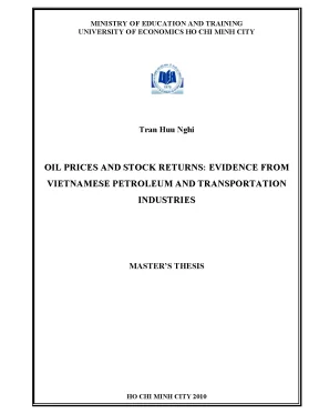 Luận văn oil prices and stock returns evidence from vietnamese petroleum and transportation industries