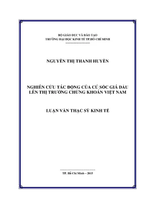 Luận văn nghiên cứu tác động của cú sốc giá dầu lên thị trường chứng khoán việt nam