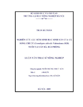 Nghiên cứu đặc điểm sinh học sinh sản của cá song chuột cromileptes altivelis valencienes 1828 nuôi tại cát bà hải phòng