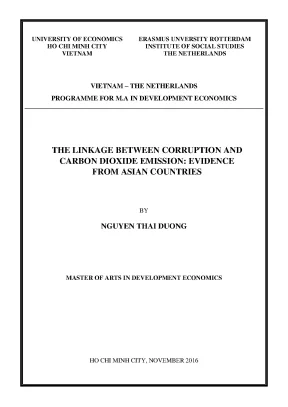 Luận văn the linkage between corruption and carbon dioxide emission evidence from asian countries