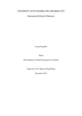 Luận văn the adoption of tradecard payment in vietnam