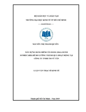 Luận văn xây dựng bảng điểm cân bằng balanced scorecard để đo lường thành quả hoạt động tại công ty tnhh tm vũ tân