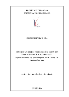 Công tác xã hội đối với cộng đồng người dân nông thôn sau dồn điền đổi thửa