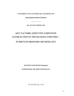 Luận văn key factors affecting employee satisfaction in the banking industry evidences from ho chi minh city