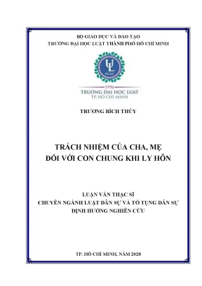 Trách nhiệm của cha mẹ đối với con chung khi ly hôn