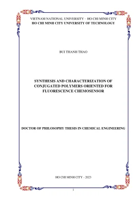 Luận án tiến sĩ kỹ thuật hóa học synthesis and characterization of conjugated polymers oriented for fluorescence chemosensor