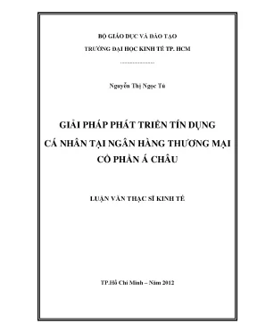 Luận văn giải pháp phát triển tín dụng cá nhân tại ngân hàng thương mại cổ phần á châu