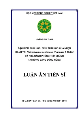 1578 đặc điểm sinh học sinh thái học của nhện hành tỏi rhizoglyphus echinopus fumouze robin và khả năng phòng trừ chúng tại vùng đồng bằng sông hồng luậ