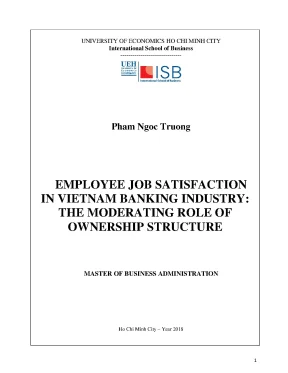 Luận văn employee job satisfaction in vietnam banking industry the moderating role of ownership structure