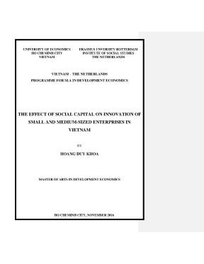Luận văn the effect of social capital on innovation of smes in vietnam