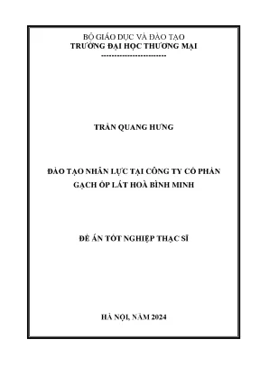 Luận văn đào tạo nhân lực tại công ty cổ phần gạch ốp lát hòa bình minh