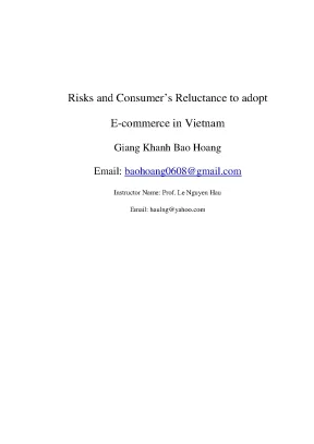 Luận văn risks and consumers reluctance to adopt e commerce in vietnam