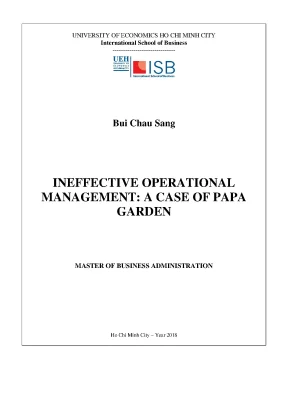 Luận văn ineffective operational management a case of papa garden