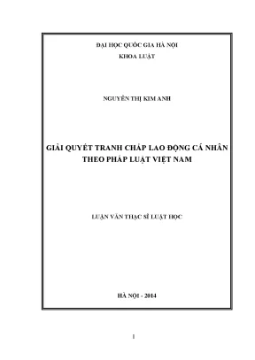 Giải quyết tranh chấp lao động cá nhân theo pháp luật việt nam