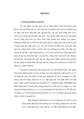 Pháp luật về cán bộ công chức chính quyền cấp xã ở nước ta hiện nay
