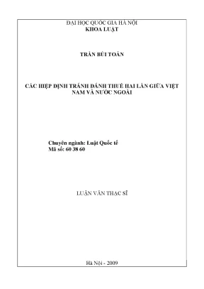 Các hiệp định tránh đánh thuế hai lần giữa việt nam và nước ngoài
