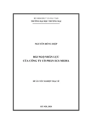 Luận văn đãi ngộ nhân lực của công ty cổ phần ecs media