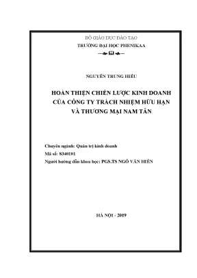 Hoàn thiện chiến lược kinh doanh của công ty trách nhiệm hữu hạn và thương mại nam tân