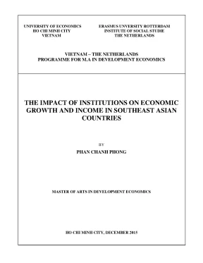 Luận văn the impact of institutions on economic growth and income in southeast asian countries
