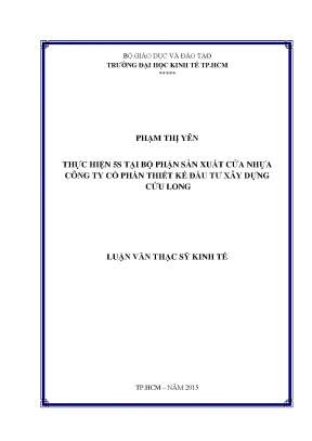 Luận văn thực hiện 5s tại bộ phận sản xuất cửa nhựa công ty cổ phần thiết kế đầu tư xây dựng cửu long