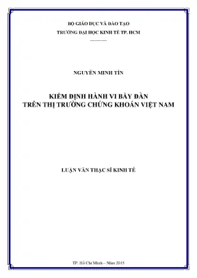 Luận văn kiểm định hành vi bầy đàn trên thị trường chứng khóan việt nam