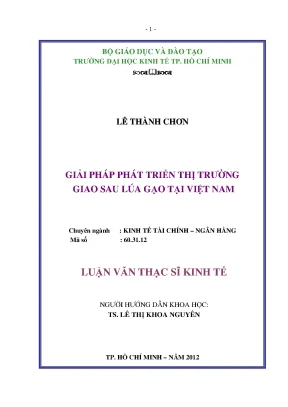 Luận văn giải pháp phát triển thị trường giao sau lúa gạo tại việt nam