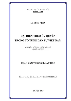 Đại diện theo ủy quyền trong tố tụng dân sự việt nam