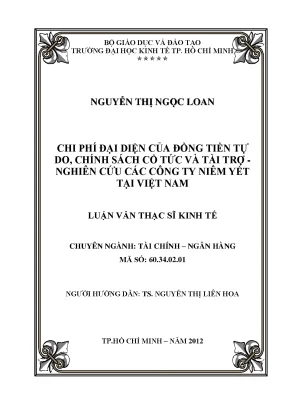 Luận văn chi phí đại diện của đồng tiền tự do chính sách cổ tức và tài trợ nghiên cứu các công ty niêm yết tại việt nam