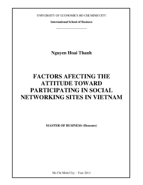 Luận văn factors affecting the attitude tow ard participating in social networking sites in vietnam