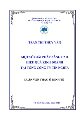 Luận văn một số giải pháp nâng cao hiệu quả kinh doanh tại tổng công ty tín nghĩa