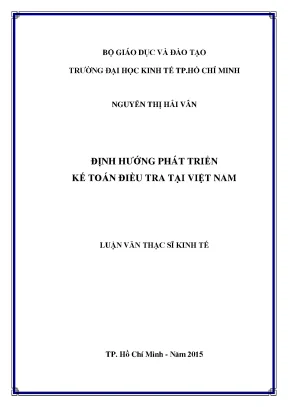 Luận văn định hướng phát triển kế toán điều tra tại việt nam