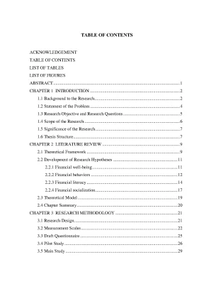 Luận văn factors affecting personal financial well being of young adults in viet nam