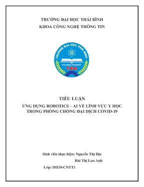 Ứng dụng của ai robotics trong y học đặc biệt là covid 19