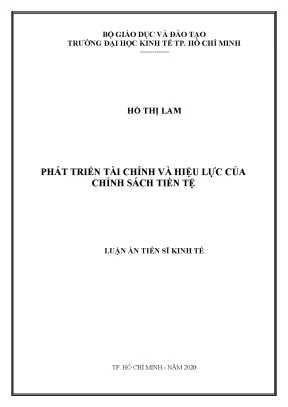 Luận văn phát triển tài chính và hiệu lực của chính sách tiền tệ