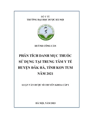 Huỳnh công cẩn phân tích danh mục thuốc sử dụng tại trung tâm y tế huyện đăk hà tỉnh kon tum năm 2021 luận văn dược sĩ chuyên khoa cấp i