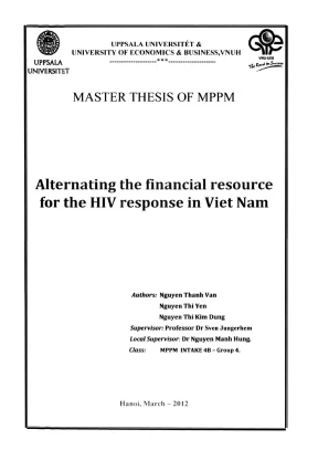 Luận văn thạc sĩ quản lý công alternating the financial resource for the hiv response in vietnam