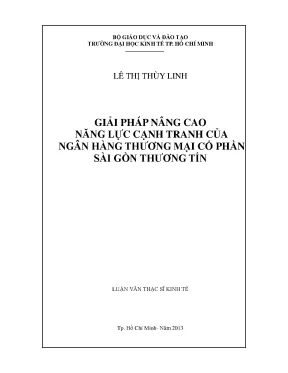 Luận văn giải pháp nâng cao năng lực cạnh tranh của ngân hàng thương mại cổ phần sài gòn thương tín