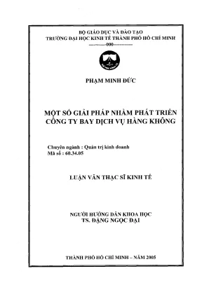 Luận văn một số giải pháp nhằm phát triển công ty bay dịch vụ hàng không