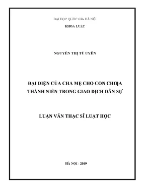 Đại diện của cha mẹ cho con chưa thành niên trong giao dịch dân sự