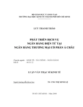 Luận văn phát triển dịch vụ ngân hàng điện tử tại ngân hàng thương mại cổ phần á châu