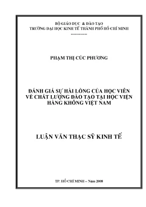 Luận văn đánh giá sự hài lòng của học viên về chất lượng đào tạo tại học viện hàng không việt nam