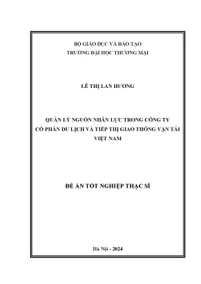 Luận văn quản lý nguồn nhân lực trong công ty cổ phần du lịch và tiếp thị giao thông vận tải việt nam