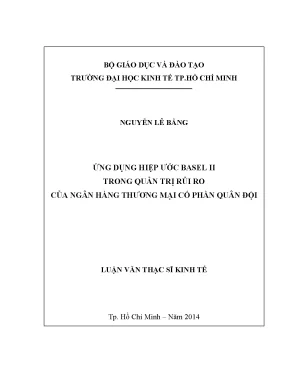 Luận văn ứng dụng hiệp ước basel ii trong quản trị rủi ro của ngân hàng thương mại cổ phần quân đội