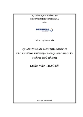 Quản lý ngân sách nhà nước ở các phường trên địa bàn quận cầu giấy thành phố hà nội
