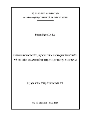 Luận văn chính sách cổ tức sự chuyển dịch quyền sở hữu và sự liên quan chính trị thực tế tại việt nam