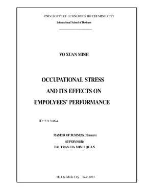 Luận văn occupational stress and its effects on empolyees performance