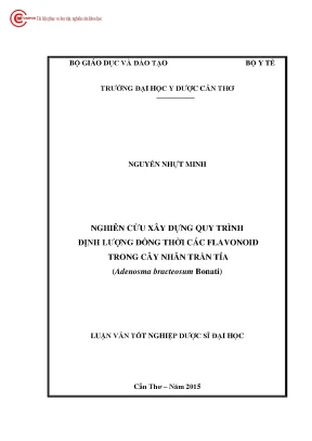 0123 nghiên cứu xây dựng quy trình định lượng đồng thời các flavonoid trong cây nhân trần tía adenosma bracreosum bonati scrophulariaceae